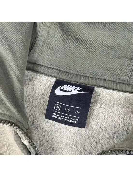 Y2K Nike Camouflage Full Zip Men Size 2XL Distressed Relax Fleece Pockets Camo - Picture 3 of 9